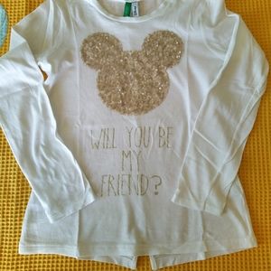 BENETTON DISNEY girls' Long Sleeve Shirt